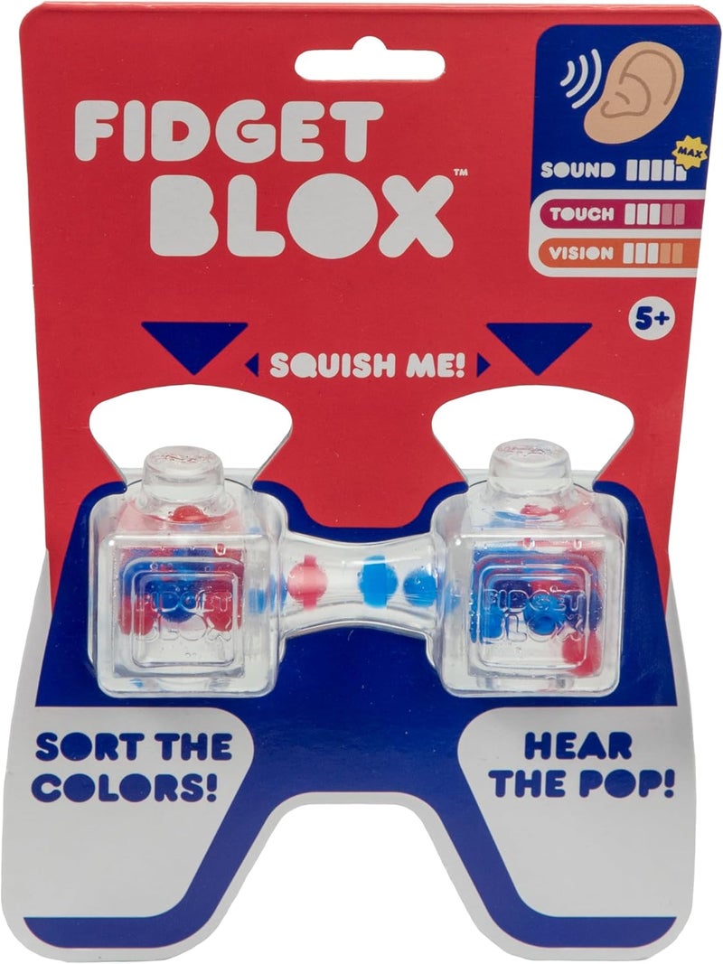 Jelly Blox Goliath Fidget Blox Sound | Red & Blue Poppers | Sensory Fidget Toys | from The Makers of Jelly Blox | Safe & Reliable | Ages 5+ - Image 1